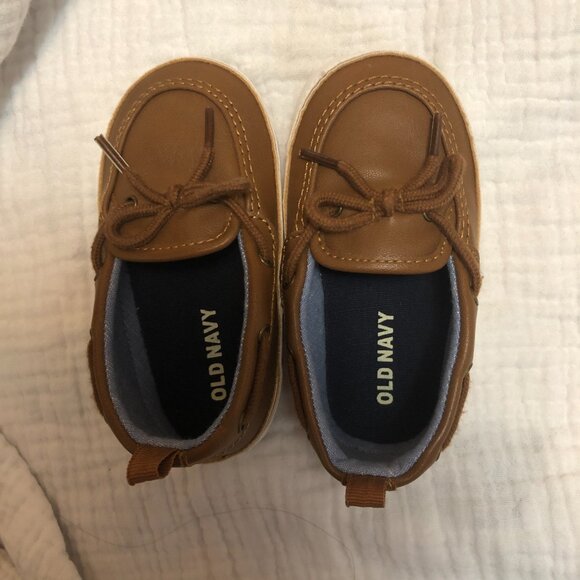 NWOT Old Navy Baby Boat Shoes Cognac Size 12-18M | Soft Sole | Brand New - Picture 4 of 6